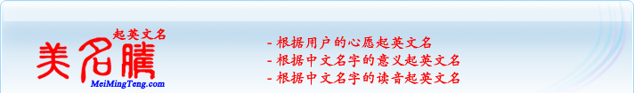 根據(jù)用戶的心愿起英文名；根據(jù)中文名字的意義起英文名；根據(jù)中文名字的讀音起英文名